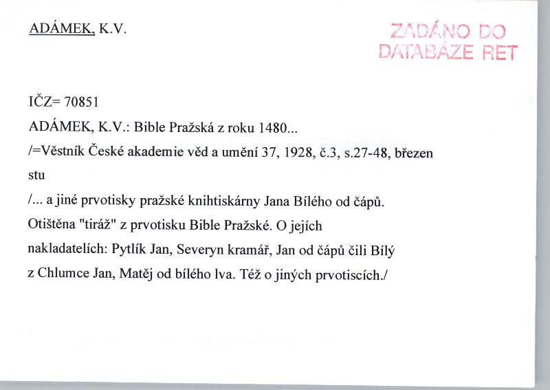 >Bible Pražská z roku 1480